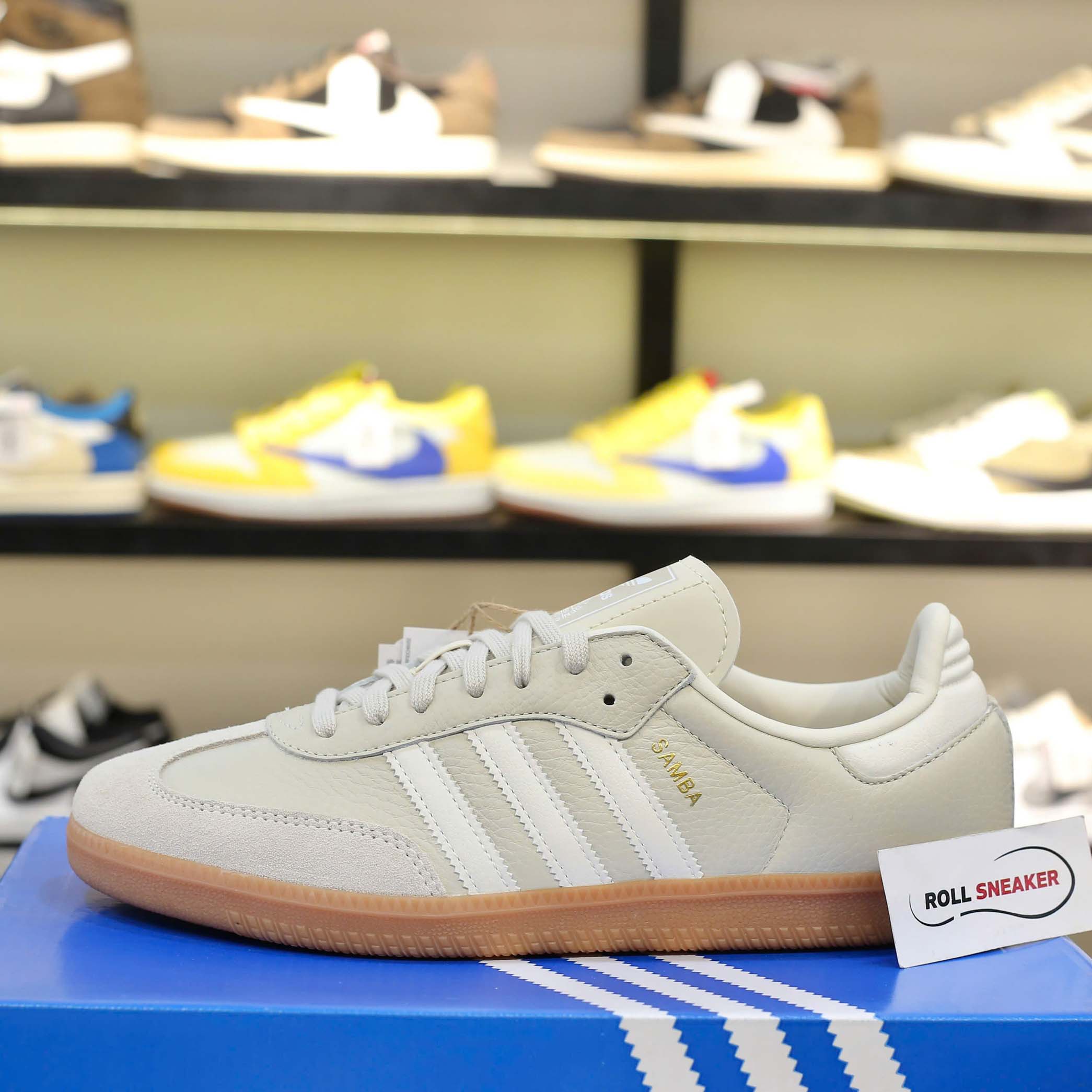 Giày Adidas Samba OG Beige White Like Auth