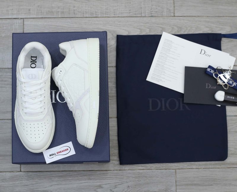 Giày Dior B27 Low White Grained Calfskin White Dior Gravity Best Qualiy