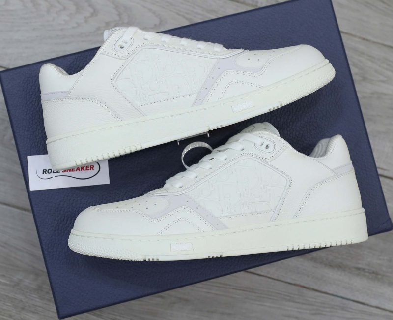 Giày Dior B27 Low White Grained Calfskin White Dior Gravity Best Qualiy