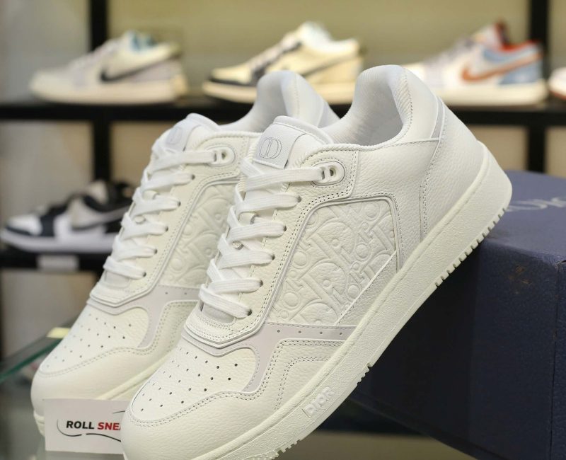 Giày Dior B27 Low White Grained Calfskin White Dior Gravity Best Qualiy