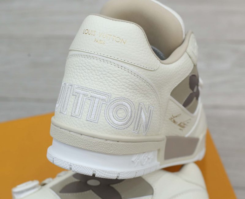 Giày Louis Vuitton LV Trainer Beige Hoa Monogram Best Quality
