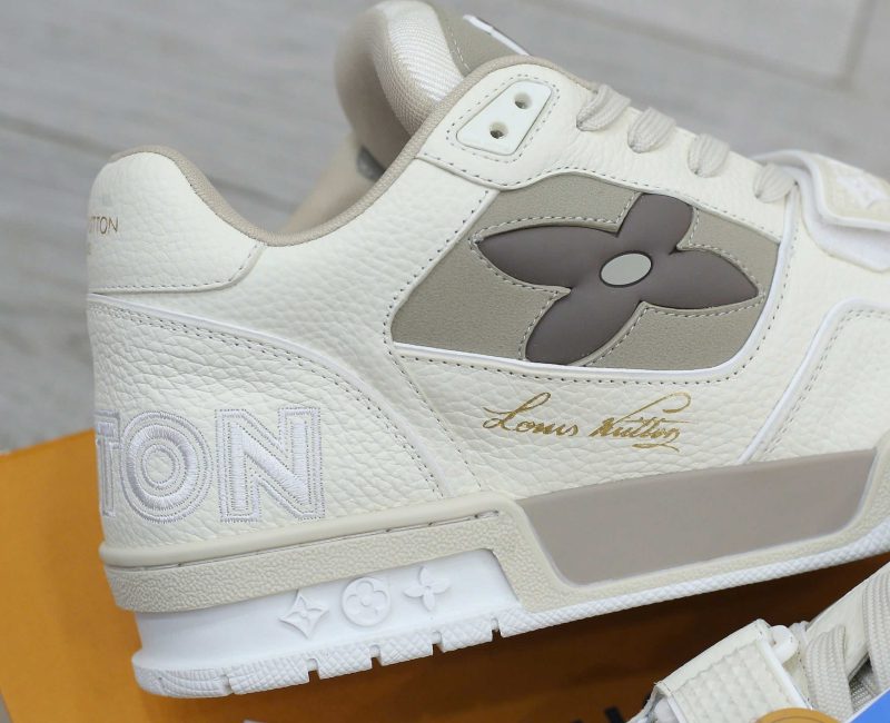 Giày Louis Vuitton LV Trainer Beige Hoa Monogram Best Quality