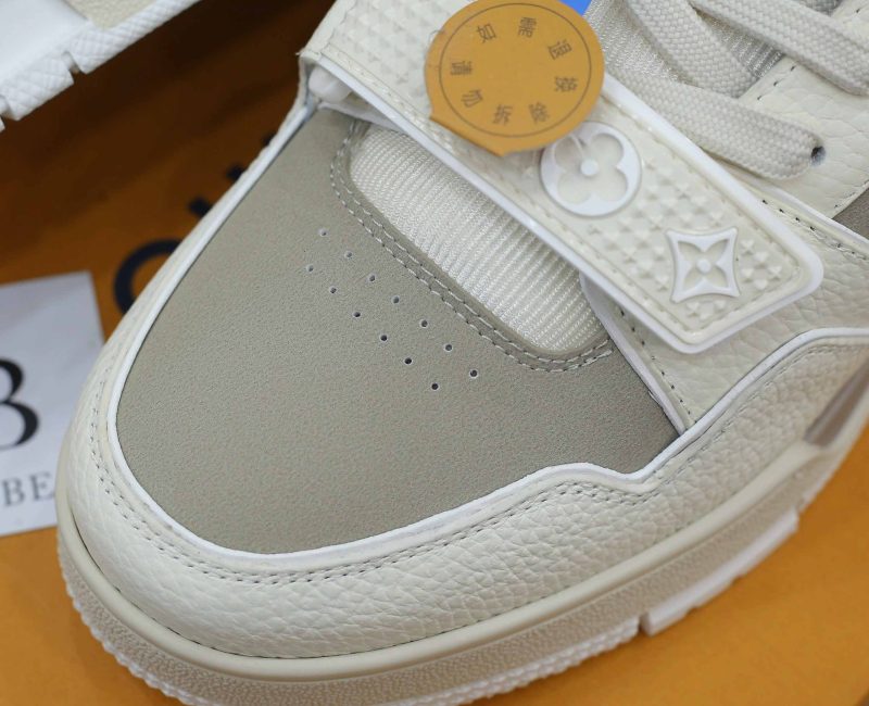 Giày Louis Vuitton LV Trainer Beige Hoa Monogram Best Quality