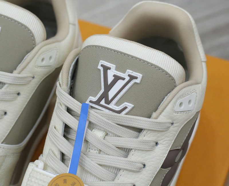 Giày Louis Vuitton LV Trainer Beige Hoa Monogram Best Quality
