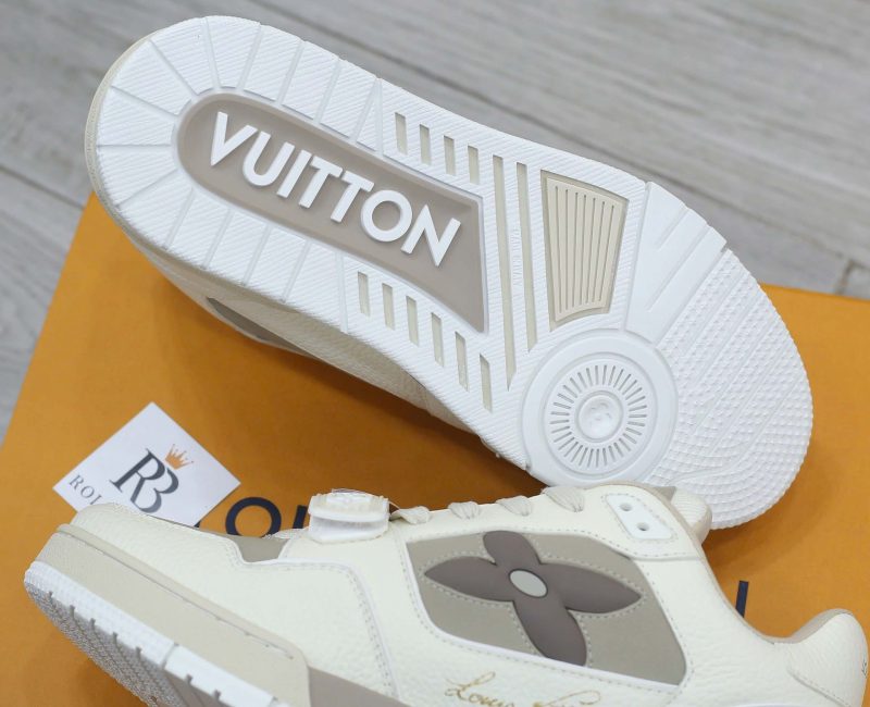 Giày Louis Vuitton LV Trainer Beige Hoa Monogram Best Quality