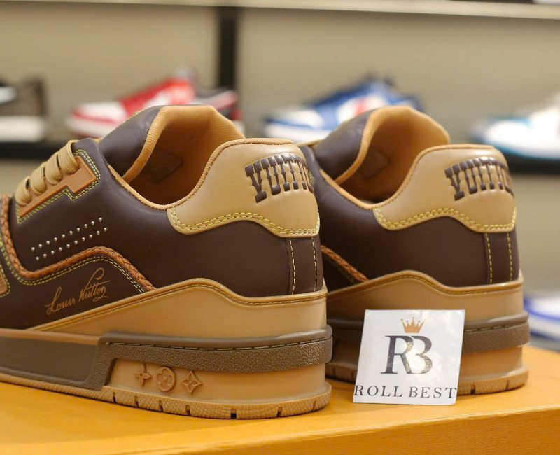Giày Louis Vuitton LV Trainer Brown Yellow Best Quality