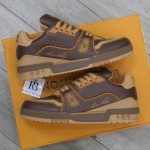 Giày Louis Vuitton LV Trainer Brown Yellow Best Quality