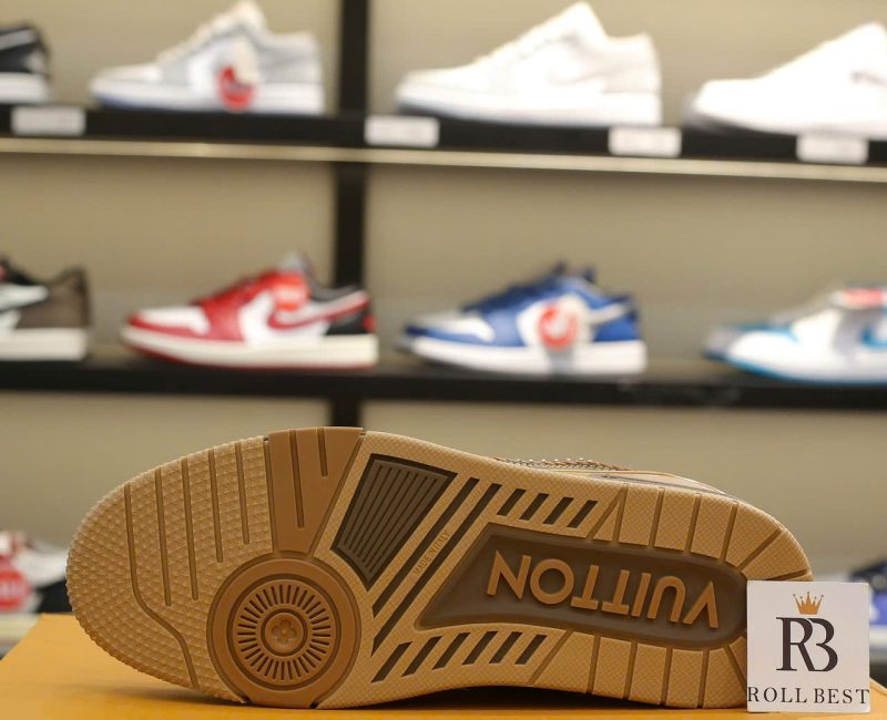 Giày Louis Vuitton LV Trainer Brown Yellow Best Quality