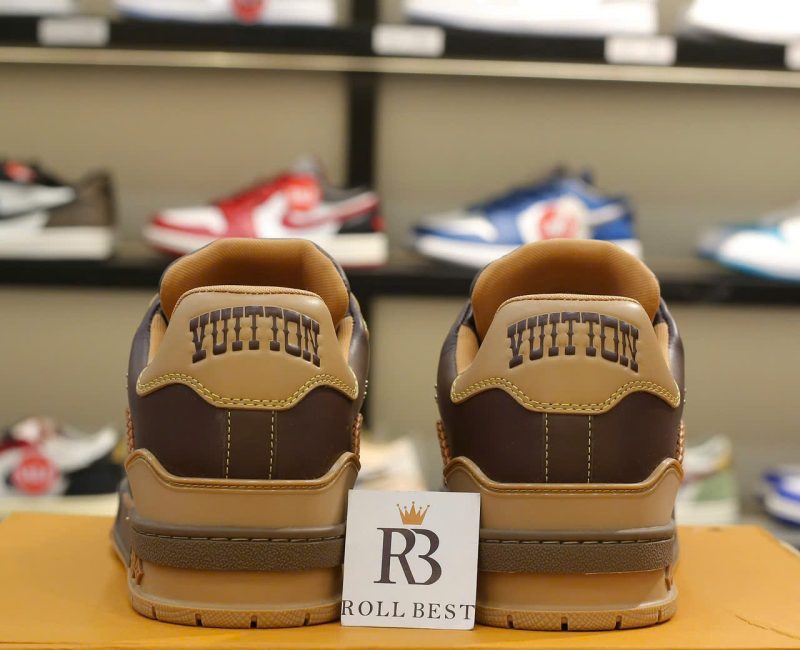 Giày Louis Vuitton LV Trainer Brown Yellow Best Quality