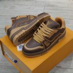 Giày Louis Vuitton LV Trainer Brown Yellow Best Quality