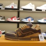 Giày Louis Vuitton LV Trainer Brown Yellow Best Quality