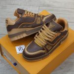 Giày Louis Vuitton LV Trainer Brown Yellow Best Quality