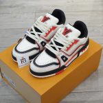 Giày Louis Vuitton LV Trainer White Red Black Best Quality