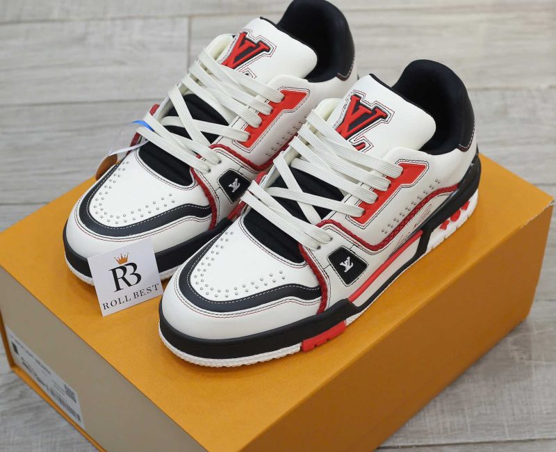 Giày Louis Vuitton LV Trainer White Red Black Best Quality