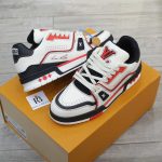 Giày Louis Vuitton LV Trainer White Red Black Best Quality
