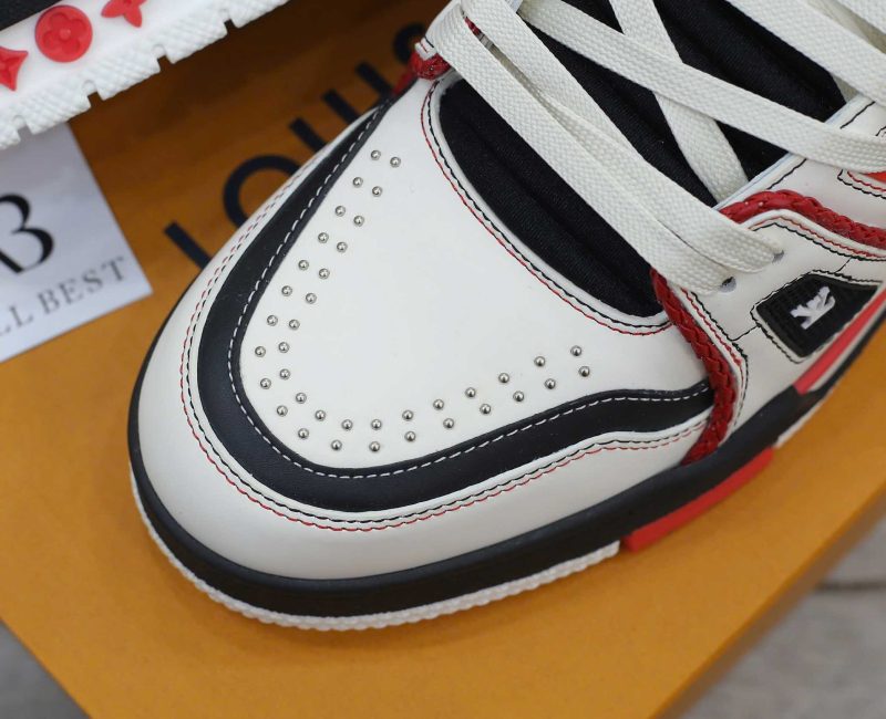 Giày Louis Vuitton LV Trainer White Red Black Best Quality