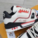 Giày Louis Vuitton LV Trainer White Red Black Best Quality