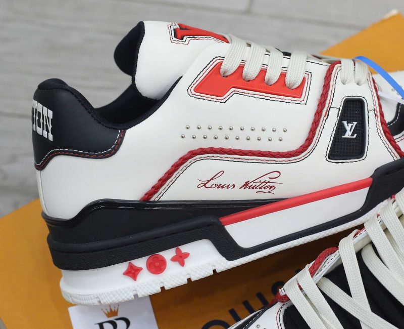 Giày Louis Vuitton LV Trainer White Red Black Best Quality