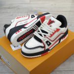Giày Louis Vuitton LV Trainer White Red Black Best Quality