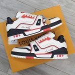 Giày Louis Vuitton LV Trainer White Red Black Best Quality