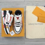 Giày Louis Vuitton LV Trainer White Red Black Best Quality