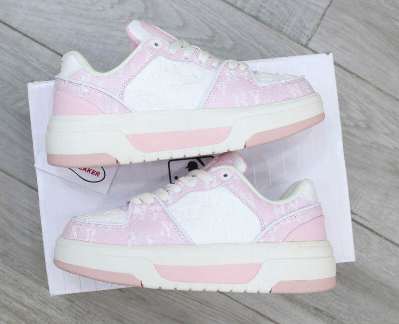 Giày MLB Korea Chunky Liner Classic Mono New York Yankees Pink Like Auth