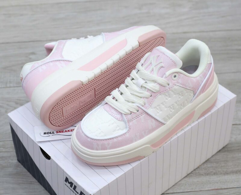 Giày MLB Korea Chunky Liner Classic Mono New York Yankees Pink Like Auth