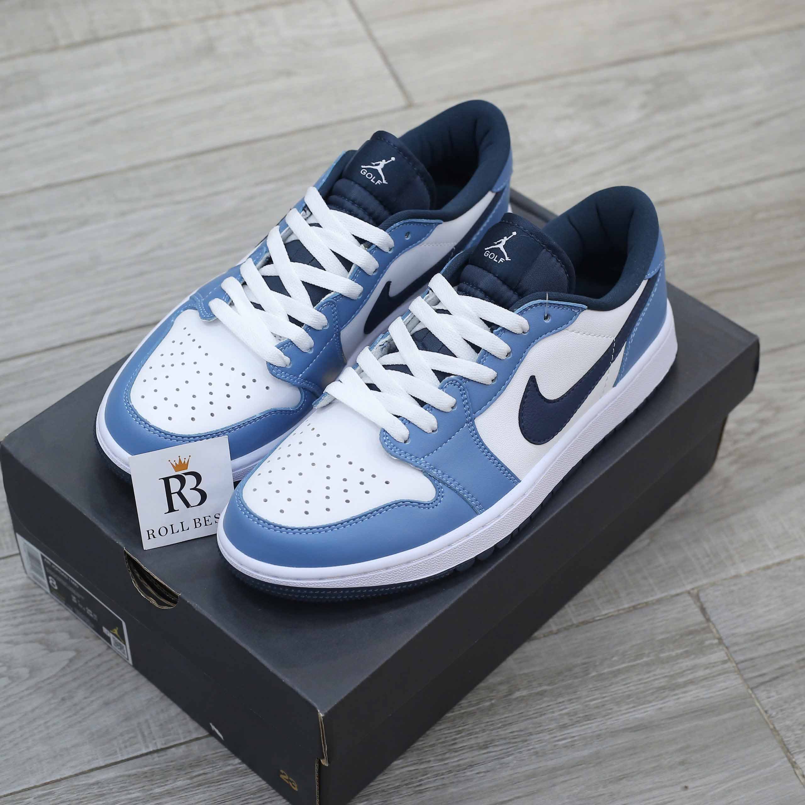 Giày Nike Air Jordan 1 Low Golf White Aegean Storm Best Quality