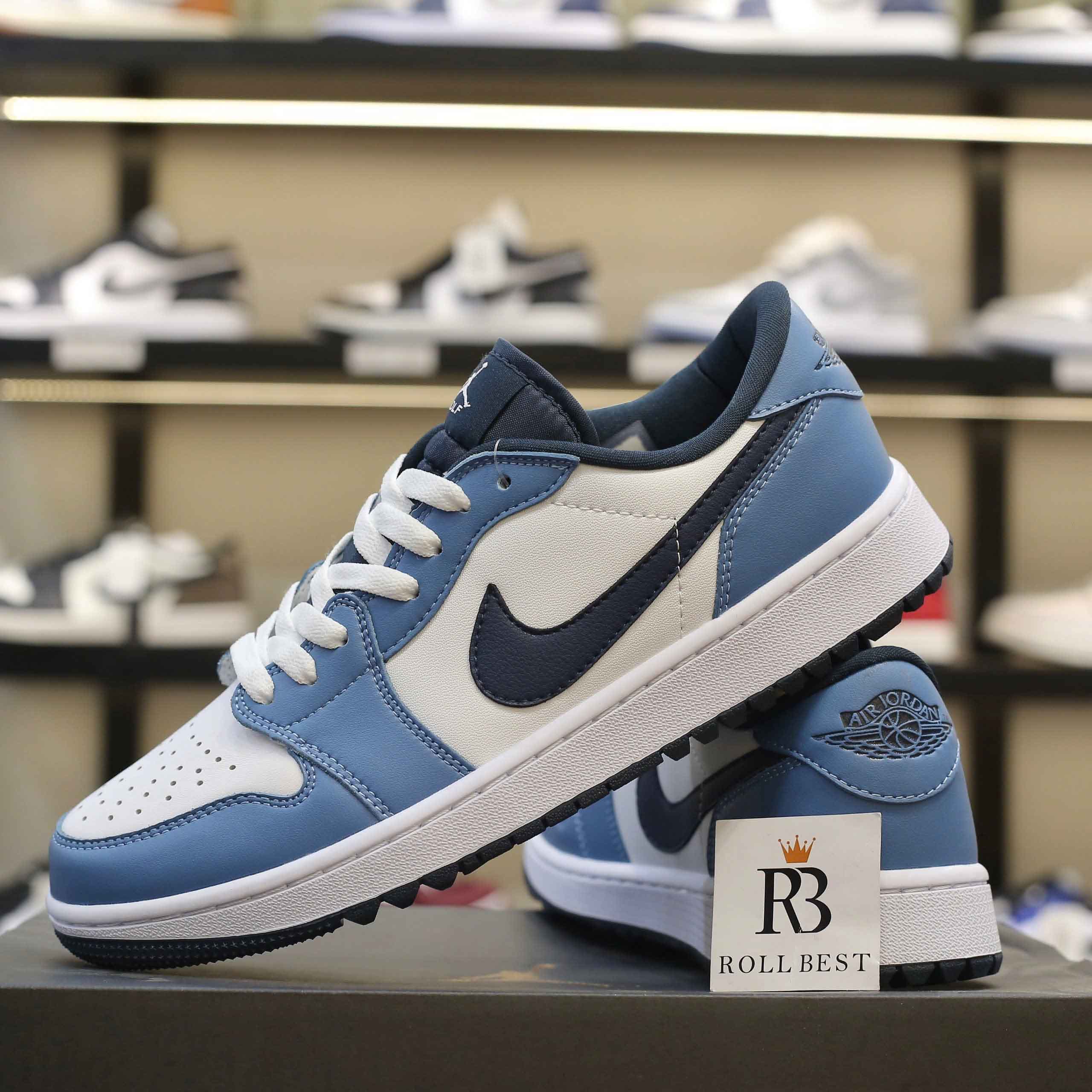 Giày Nike Air Jordan 1 Low Golf White Aegean Storm Best Quality