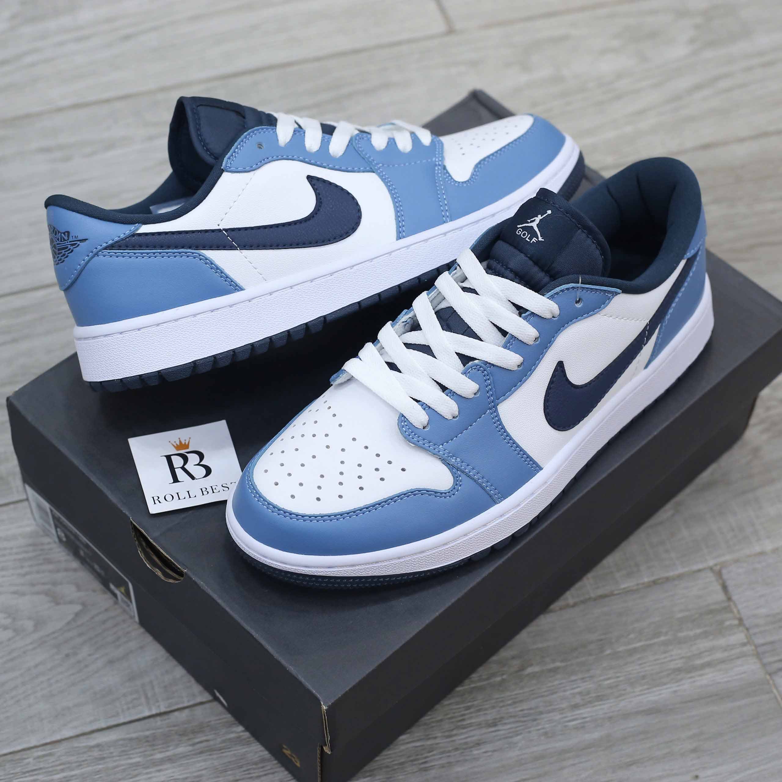 Giày Nike Air Jordan 1 Low Golf White Aegean Storm Best Quality