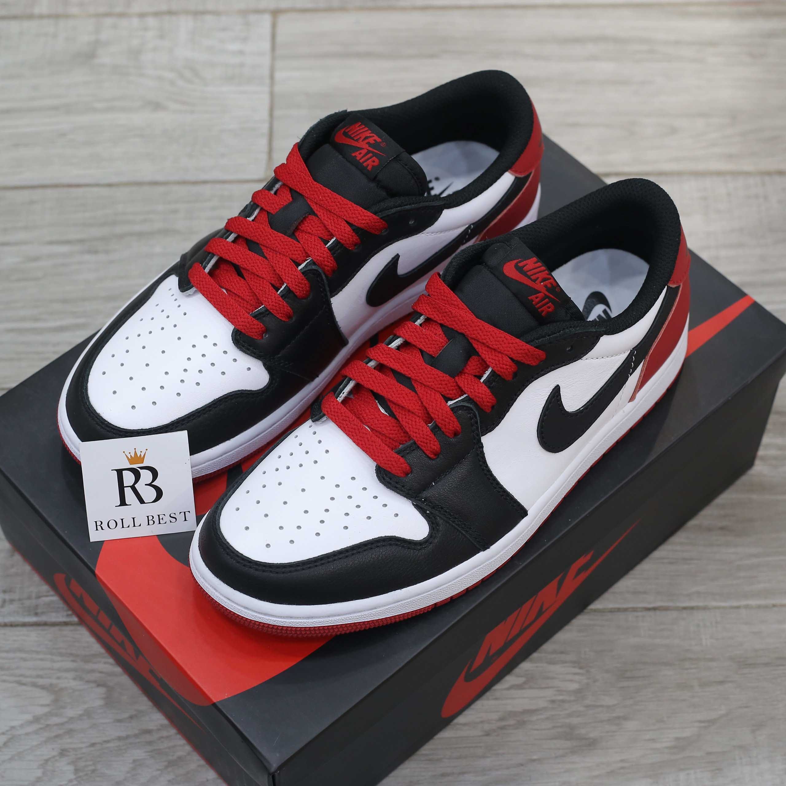 Giày Nike Air Jordan 1 Low OG 'Black Toe' Best Quality