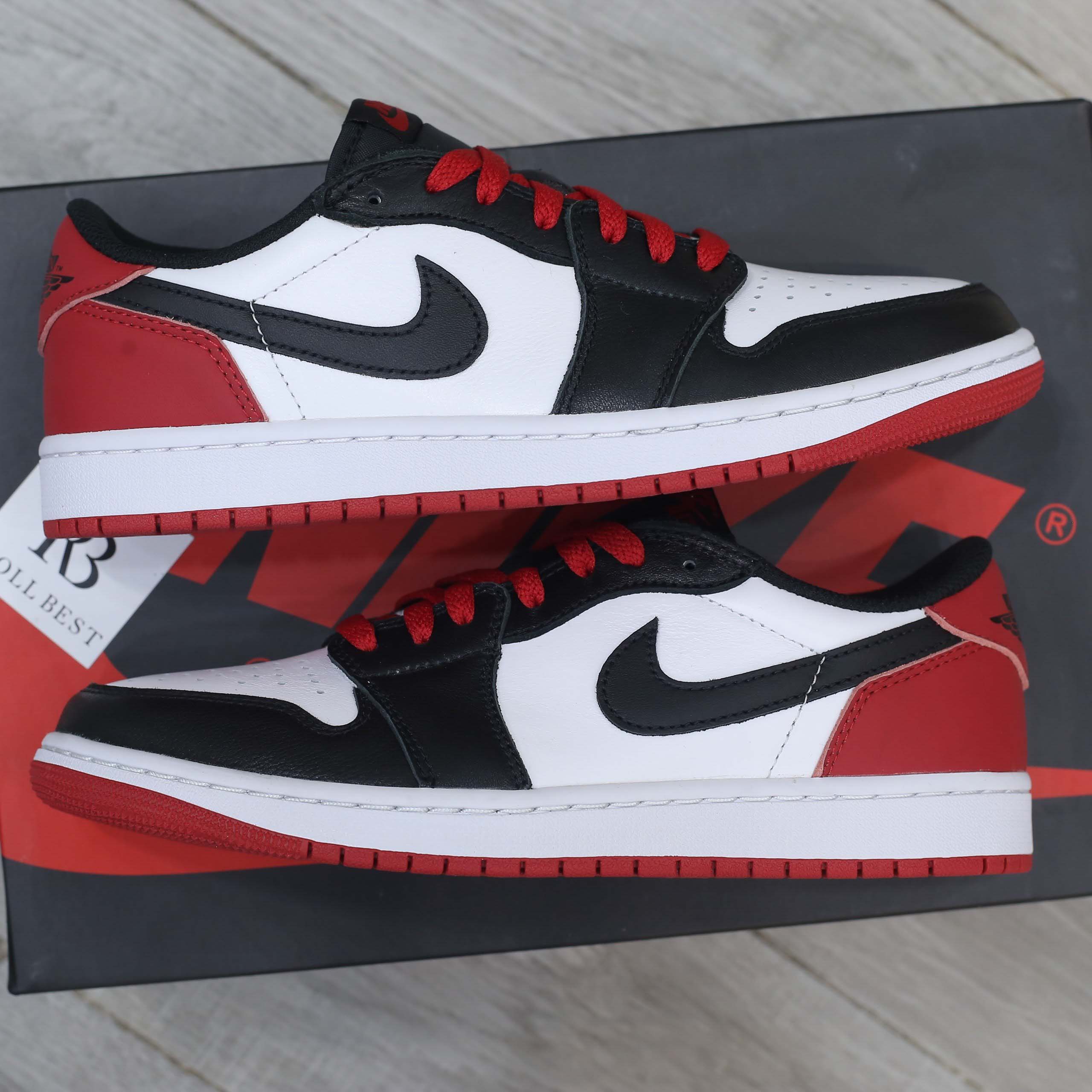 Giày Nike Air Jordan 1 Low OG 'Black Toe' Best Quality