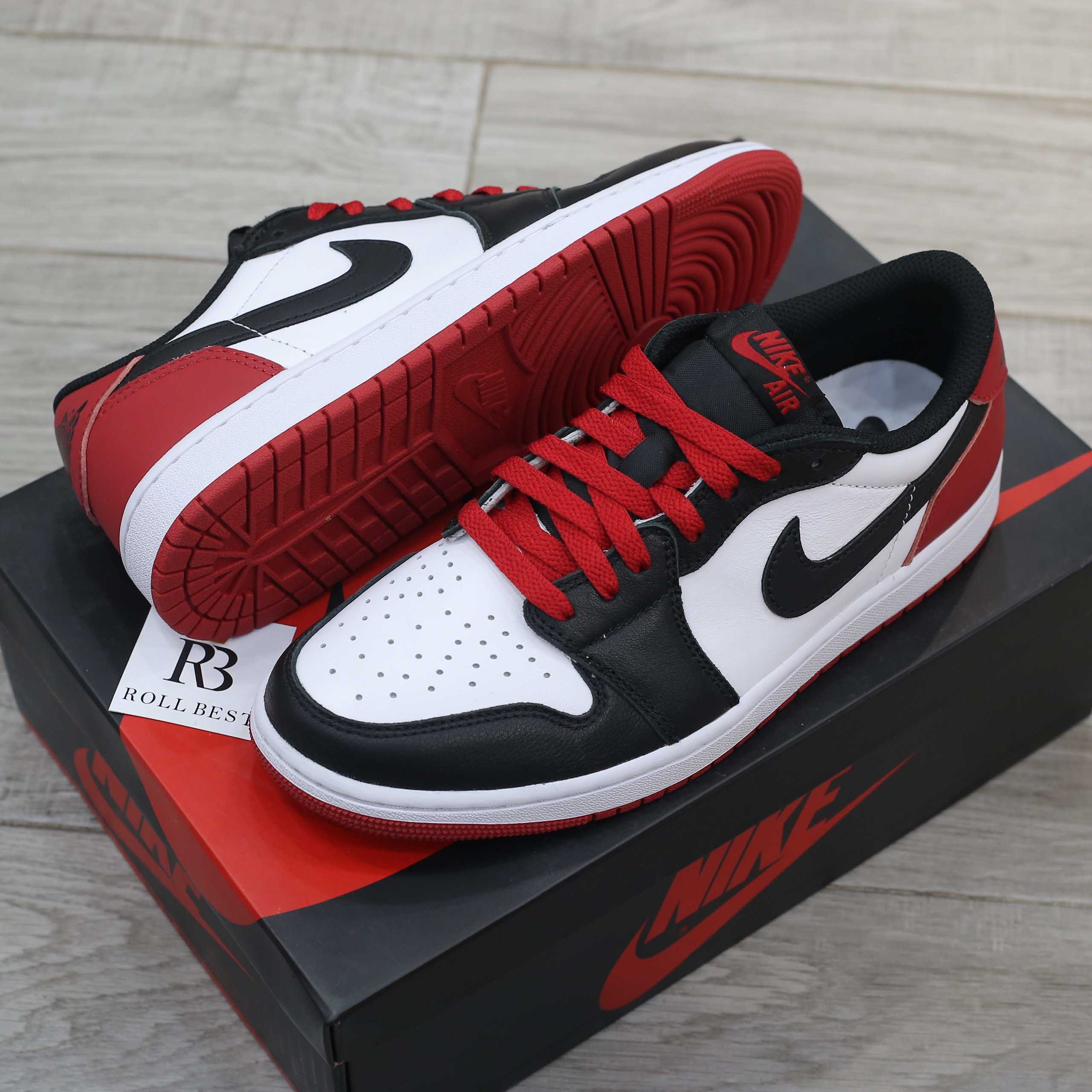 Giày Nike Air Jordan 1 Low OG 'Black Toe' Best Quality