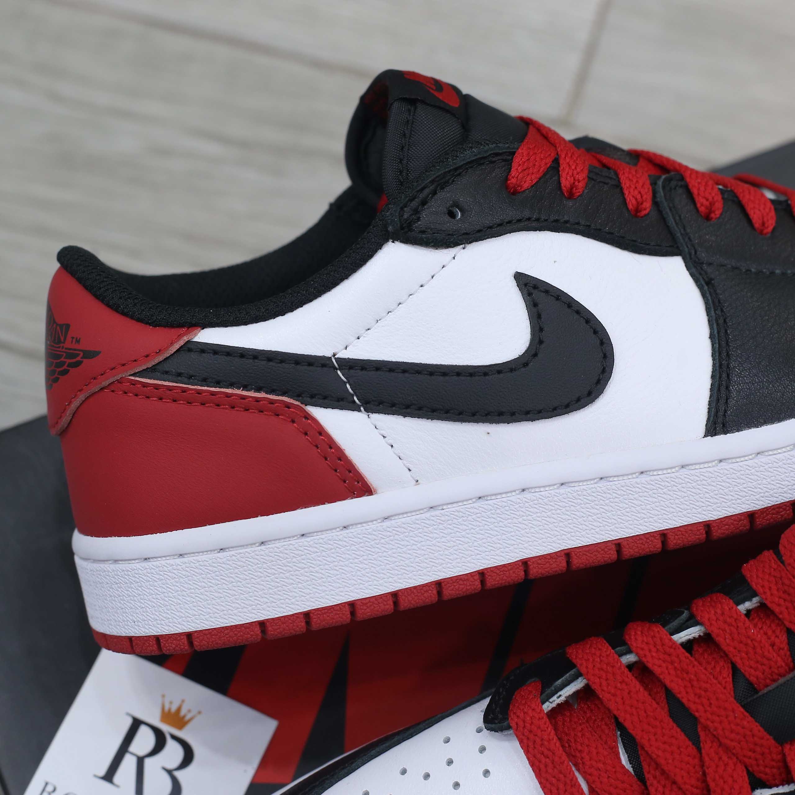 Giày Nike Air Jordan 1 Low OG 'Black Toe' Best Quality
