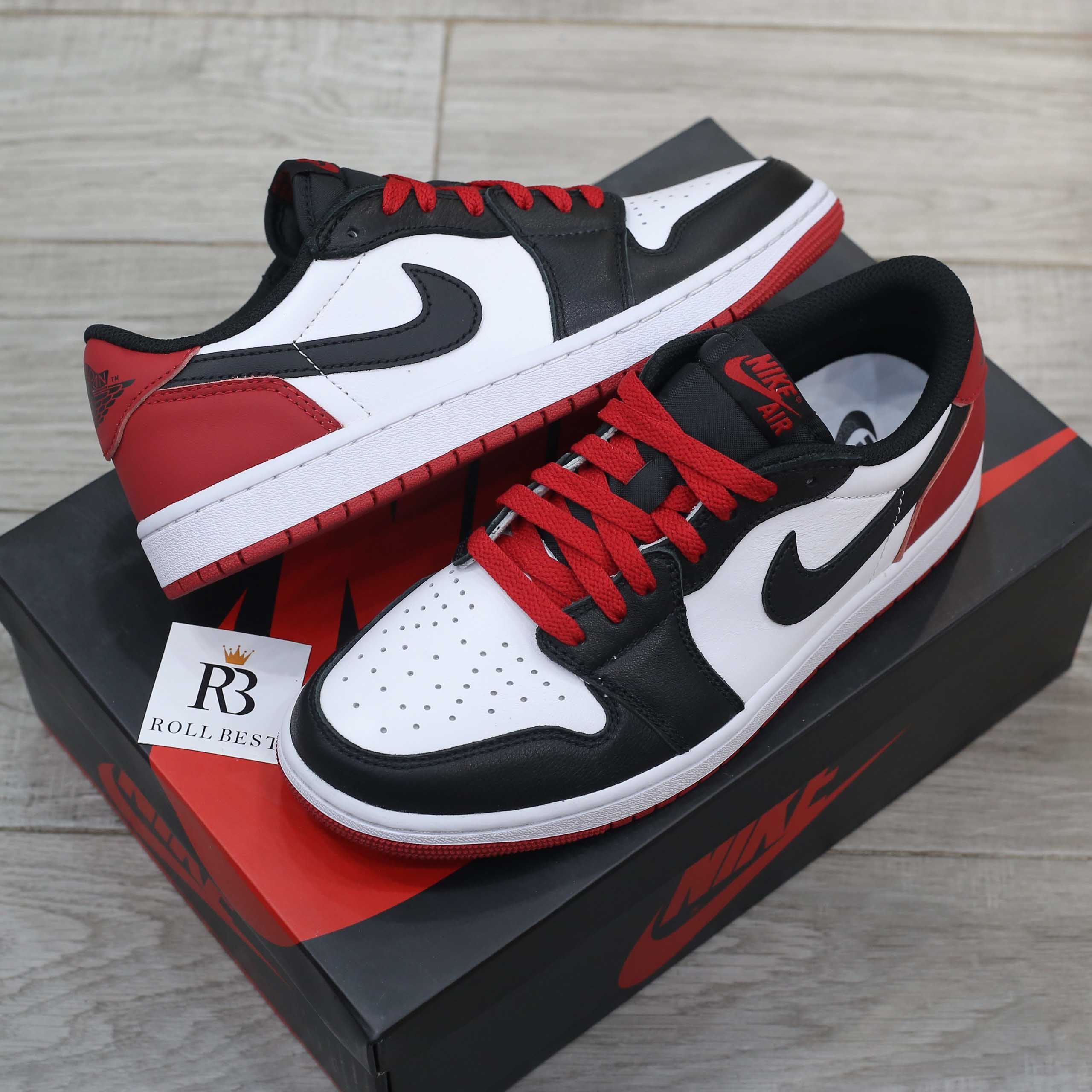 Giày Nike Air Jordan 1 Low OG 'Black Toe' Best Quality