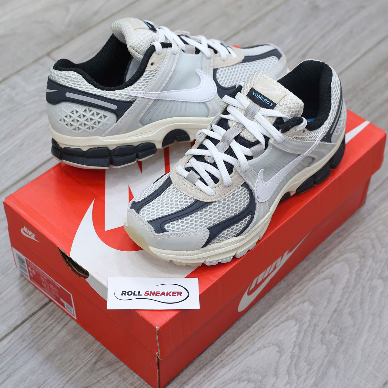 Giày Nike Zoom Vomero 5 Supersonic Light Bone Black Chuẩn 99% Auth