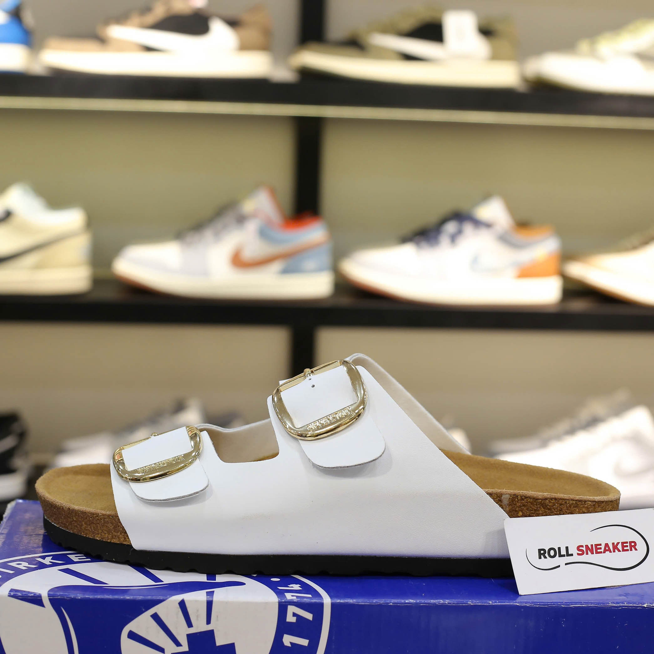 Dép Birkenstock Arizona Big Buckle White Màu Trng