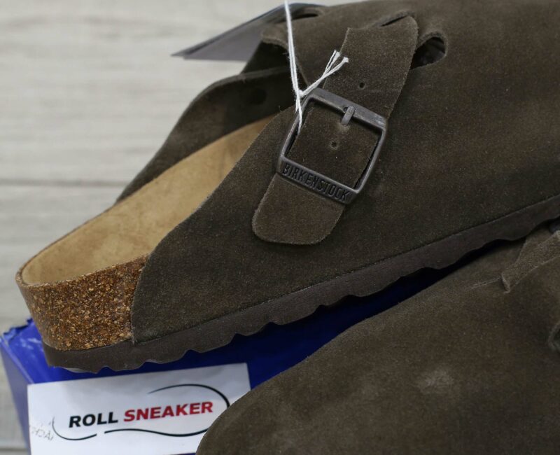 Dép Birkenstock Boston Soft Footbed Mocha Màu Nâu Đậm