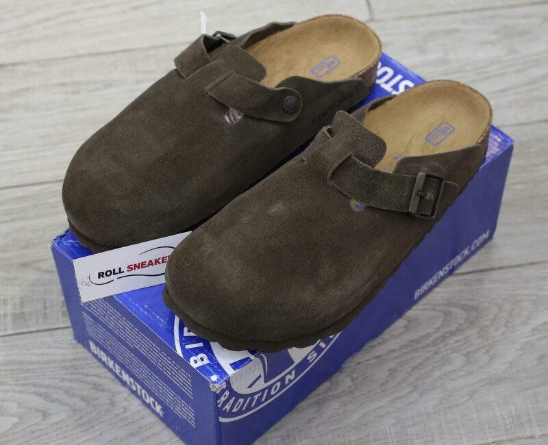 Dép Birkenstock Boston Soft Footbed Mocha Màu Nâu Đậm