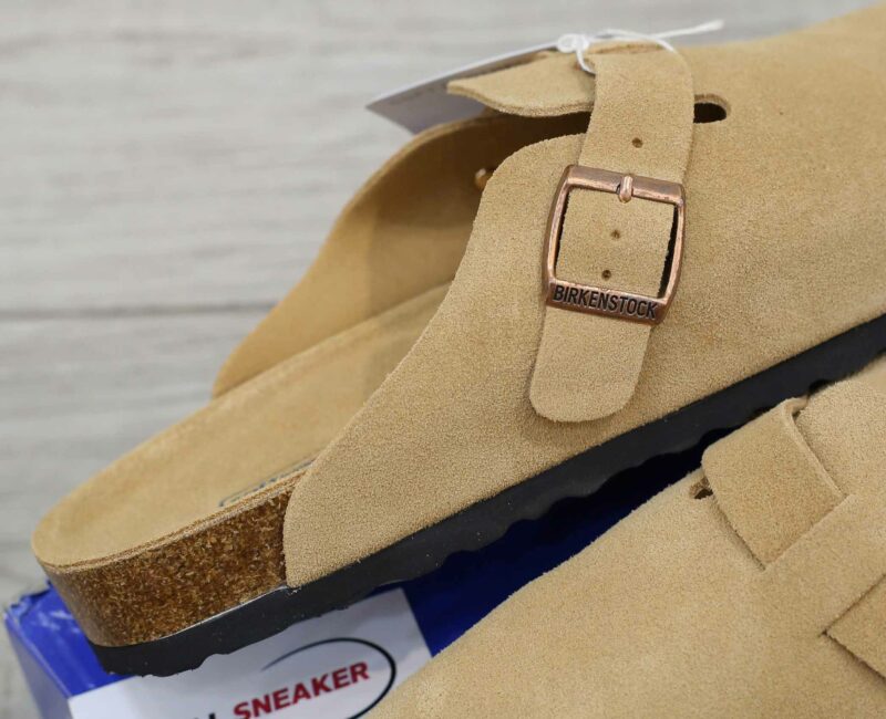 Dép Birkenstock Boston Soft Footbed Suede Mink Màu Nâu