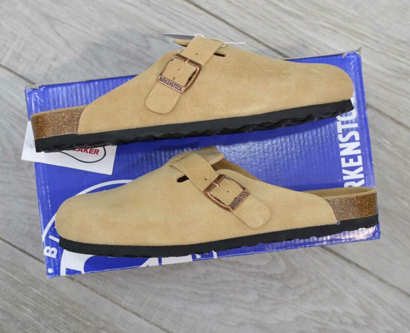 Dép Birkenstock Boston Soft Footbed Suede Mink Màu Nâu
