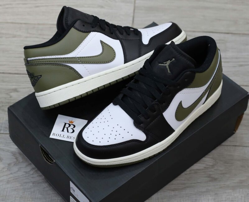 Giày Nike Air Jordan 1 Low Black Toe Medium Olive Men’s Best Quality