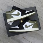 Giày Nike Air Jordan 1 Low Black Toe Medium Olive Men’s Best Quality