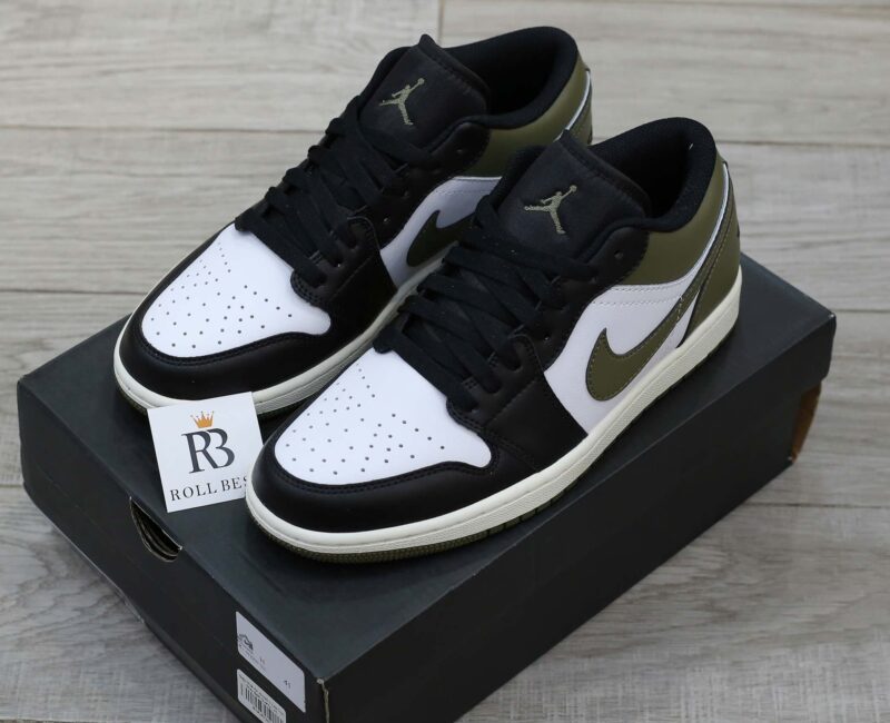 Giày Nike Air Jordan 1 Low Black Toe Medium Olive Men’s Best Quality