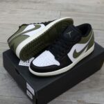 Giày Nike Air Jordan 1 Low Black Toe Medium Olive Men’s Best Quality