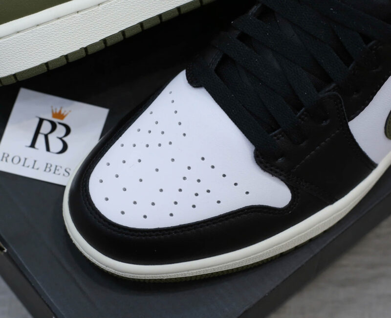 Giày Nike Air Jordan 1 Low Black Toe Medium Olive Men’s Best Quality