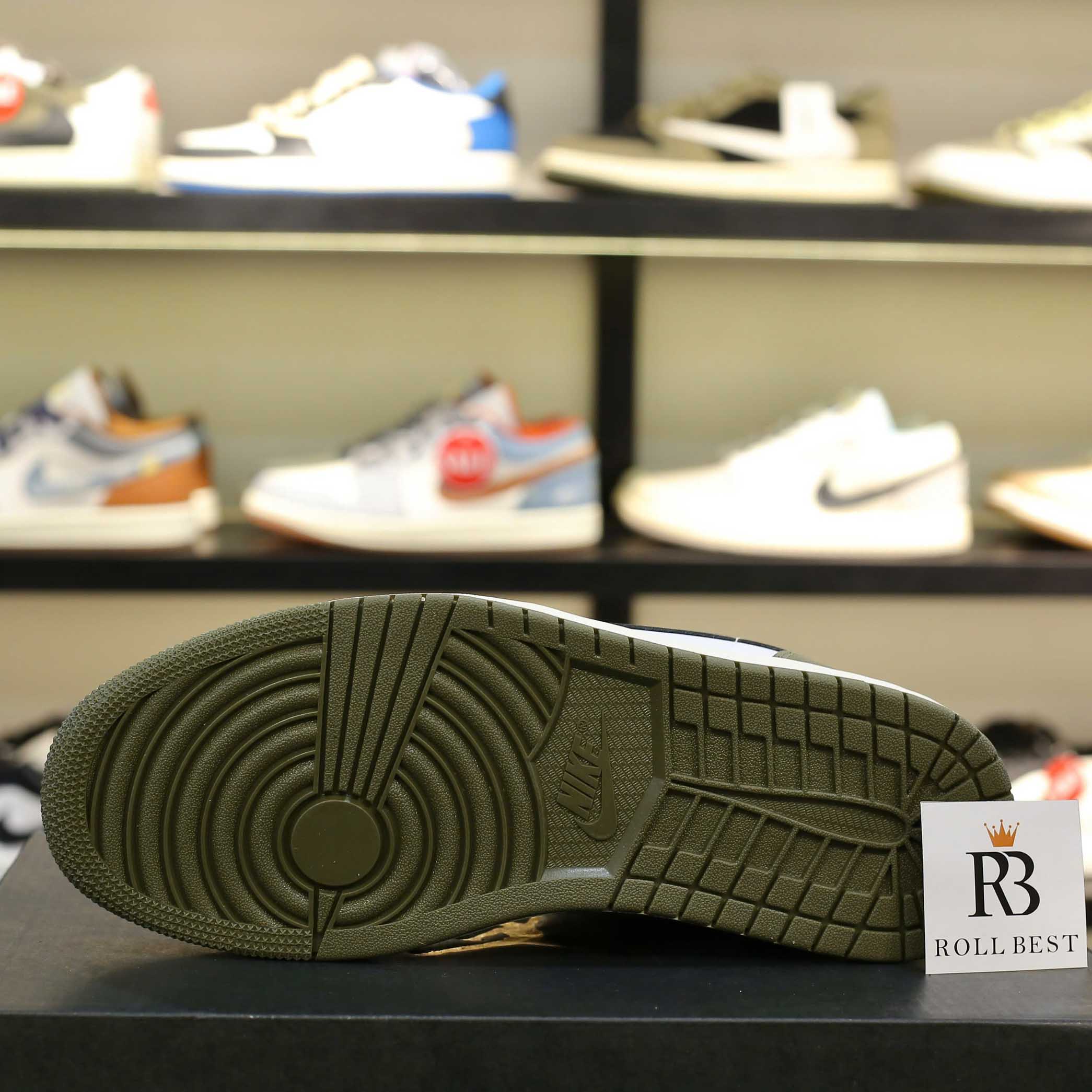 Giày Nike Air Jordan 1 Low Black Toe Medium Olive Men’s Best Quality