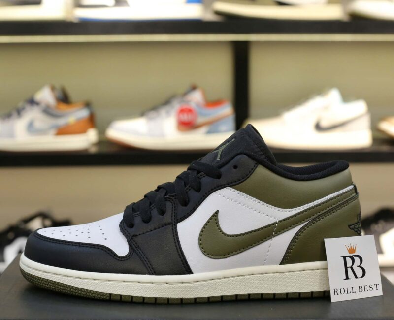 Giày Nike Air Jordan 1 Low Black Toe Medium Olive Men’s Best Quality