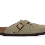 Dép Birkenstock Boston Soft Footbed Suede Dark Grey Xám Xi Măng