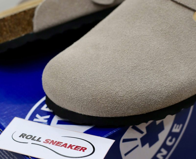 Dép Birkenstock Boston Soft Footbed Taupe Màu Xám
